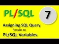 Assign SQL query results to variables Part - 07 in Hindi by Tech Talk Tricks