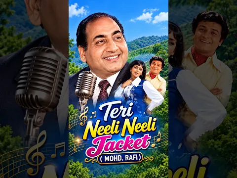💙🎶 तेरी नीली नीली जैकेट 🎵 Mohammed Rafi Sahab 🎤❤️ #trending #shorts 📱💫