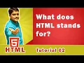 What does HTML stands for - HTML Tutorial 02