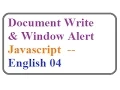 Document Write and Window Alert Methods in Javascript -
