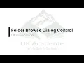 Folder Browse Dialog Control in C Visual Studio