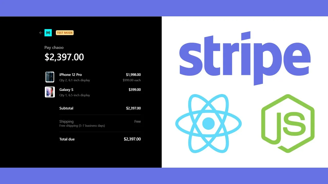 Stripe Payment Integration - React and Node.js E-Commerce