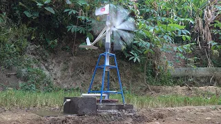mini windmill water pump irrigation solution in dry land
