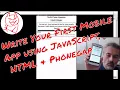 How to create a mobile app using HTML and JavaScript with Phonegap - My First Mobile App