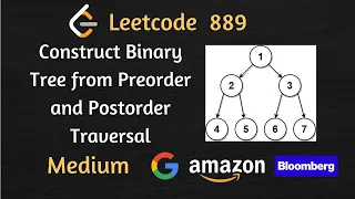 Construct Binary Tree from Preorder and Postorder Traversal - Leetcode 889