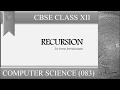 Recursion in Python Part - 1