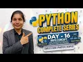Day-16 Python Complete Series OOPS Concept Class Object Inheritance Polymorphism Abstraction