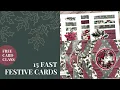 Lagu 15 Fast Festive Christmas Cards without Scraps: Free Cardmaking Class