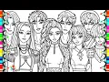 KPop Demon Hunters Satisfying Coloring All the Main Characters Huntrix and Saja Boys