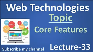 33 Web Technologies - JavaScript Core Features Lecture-33