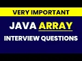 Java Array Important Interview Questions Java Array Java Interview Questions