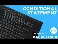 PHP Tutorial - Conditional statement in php