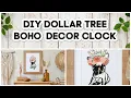 Easy DIY Dollar Tree Boho Style Decor Clock Dollar Store Room Decor 2021 Easy Dollar Tree DIYs