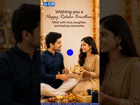 IOB Wishes You a Happy Raksha Bandhan | Celebrating Priceless Bonds 🪢✨