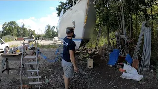 Sailing boat Snowbird  Ep 3 Hallberg Rassy Rasmus 35 spray painting boat and some lessons