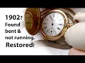 Vintage Waltham 7 jewel pocket watch repair Odd things in this 120 year old movement