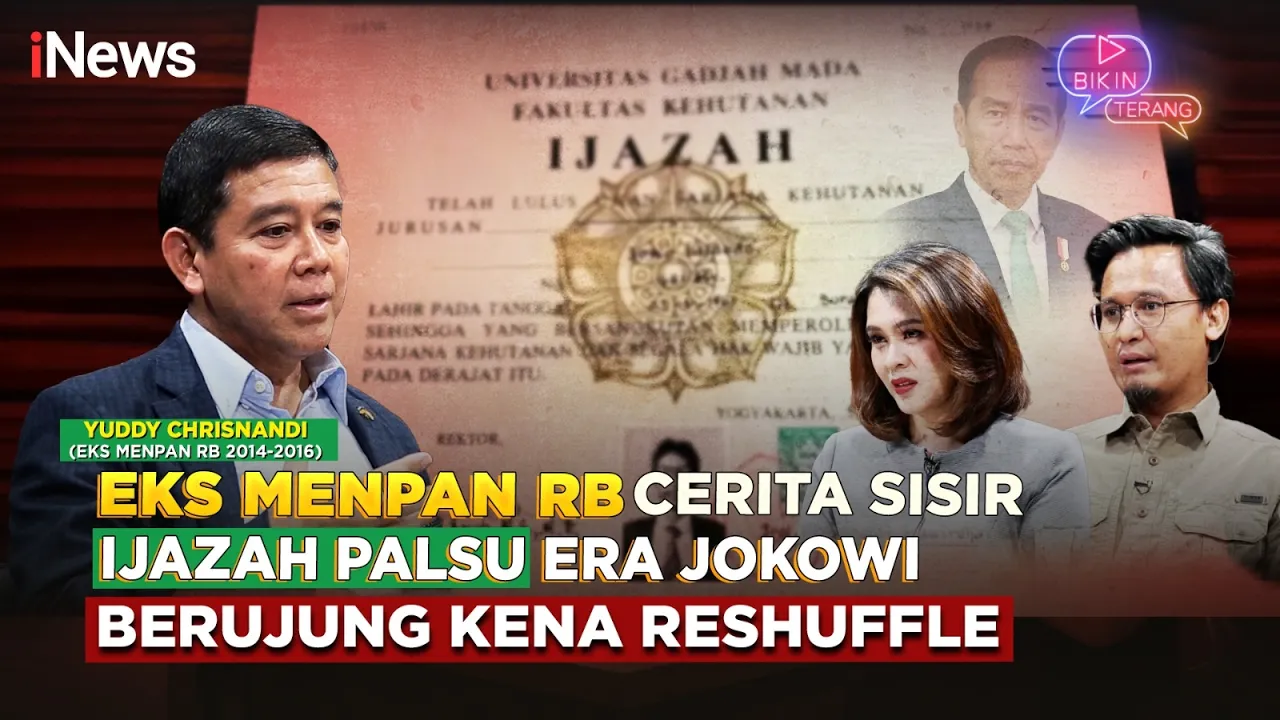 Yuddy Chrisnandi Bicara Sisir Ijazah Palsu Era Jokowi Berujung Kena Reshuffle, hingga Menlu Ideal