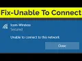 Fix Unable To Connect To This Network Wifi Can t Connect To This Network Windows 7