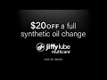 TIME FOR AN OIL CHANGE Get synthetic for less at Jiffy Lube