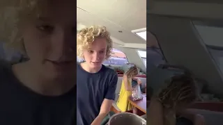 Smoothies at sea! ⛵️#sailingfamily #family #atsea #sailing