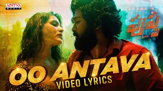 oo antava oo oo antava video lyrics pushpa songs allu arjun samantha sukumar dsp