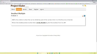 Smallest Multiple Problem Project Euler