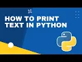 Python tutorial How to print text