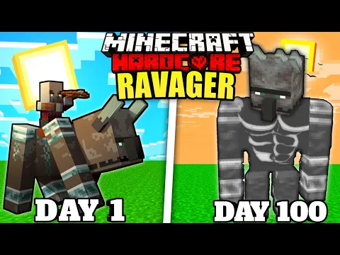 I Survived 100 Days as RAVAGER in Minecraft Hardcore