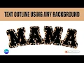 Outline Text with any Background using Canva tutorial for beginners step by step