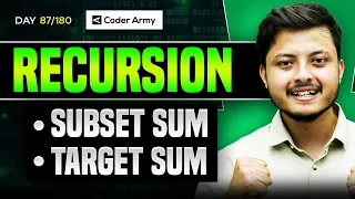 Lecture 62 Recursion on Subset Sum Target Sum