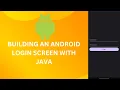 Login screen in Android Java How to create login screen in Android Studio
