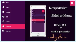 Create a Responsive Sidebar Menu Using HTML CSS Javascript Dashboard Sidebar Menu