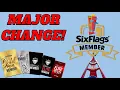 Changes to Six Flags Legacy Memberships