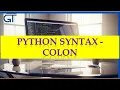 Lesson 11 - Python Syntax