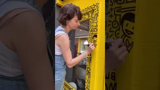 Drawing on walls in NYC