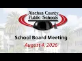 School Board Meeting 8-4-26