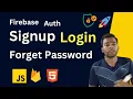 Master Firebase JavaScript Authentication Signup Login and Forget Password Tutorial Web Dev