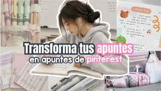 ✨ TRANSFORMA tus APUNTES por completo con ideas estilo PINTEREST 📝⋆˚꩜｡