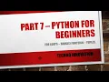 Part 7 For loops - Range function
