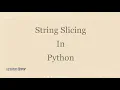 Python String Slicing Fun with Strings Not Cake Slicing