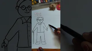 Grandparents Drawing Old Couple Drawing Drawing Shorts Youtubeshorts Grandparents Shortvideo 