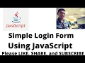Simple Login Form Using JavaScript