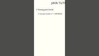 Floating-point Literals - Data types and Literals