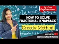 Fractional Knapsack Problem using Greedy Method in Hindi Example Data structures and algorithms DAA