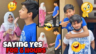 Saying Yes Challenge For 6 Hours Laiba Fatima Ahmad With Saad  Saying Yes Challenge For 6 Hours Laiba Fatima Ahmad With Saad