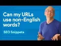 Can my URLs use non-English words - SEO Snippets