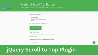 04 jQuery Plugin Tutorial Material Scroll Top Learn with Gsarwar