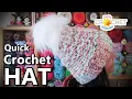 Woolly Winter Hat using Lion Brand Wool-Ease Thick Quick Yarn - Crochet Pattern Tutorial