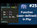 Function in php php tutorial for beginners full - 25 php tutorial php full course