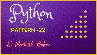 PYTHON PATTERN PROGRAM 22